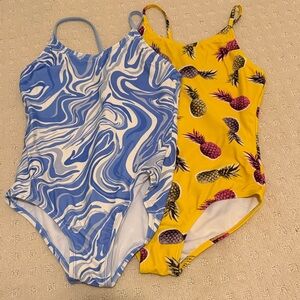 Blue and Yellow Kids Swim One Piece Set